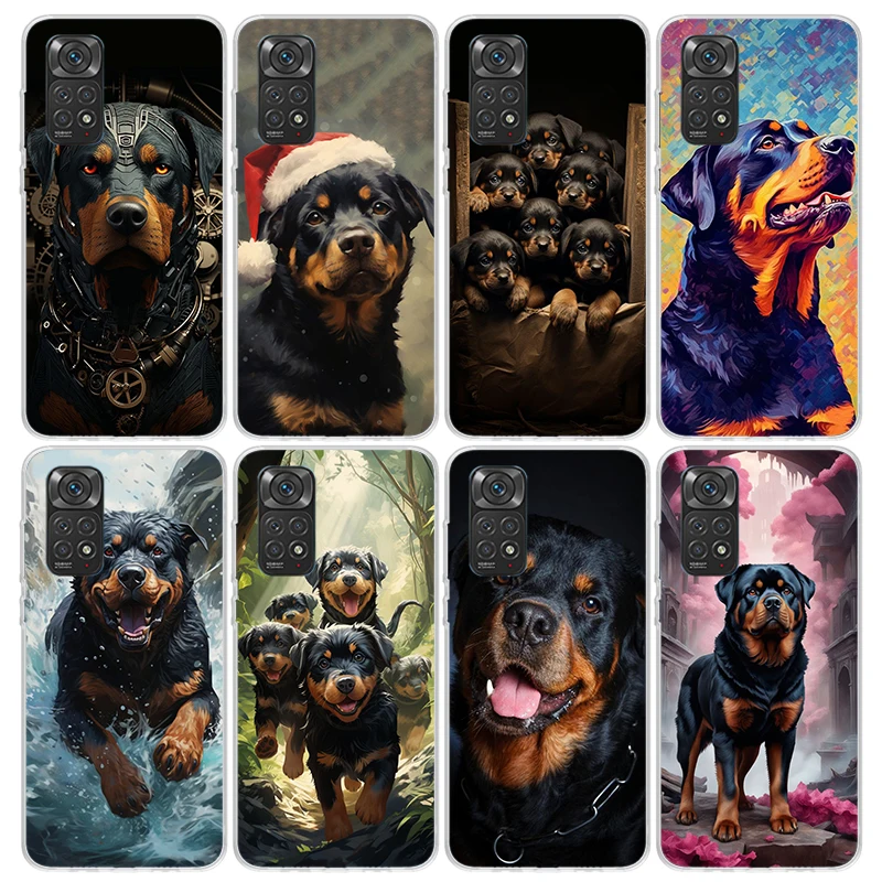 Rottweiler Dog Rottie Phone Case for Xiaomi Redmi Note 13 12S 12 11S 11 11E 11T 10S 10 Pro Plus 9 9S 8 8T 7 5G Soft Cover Fundas