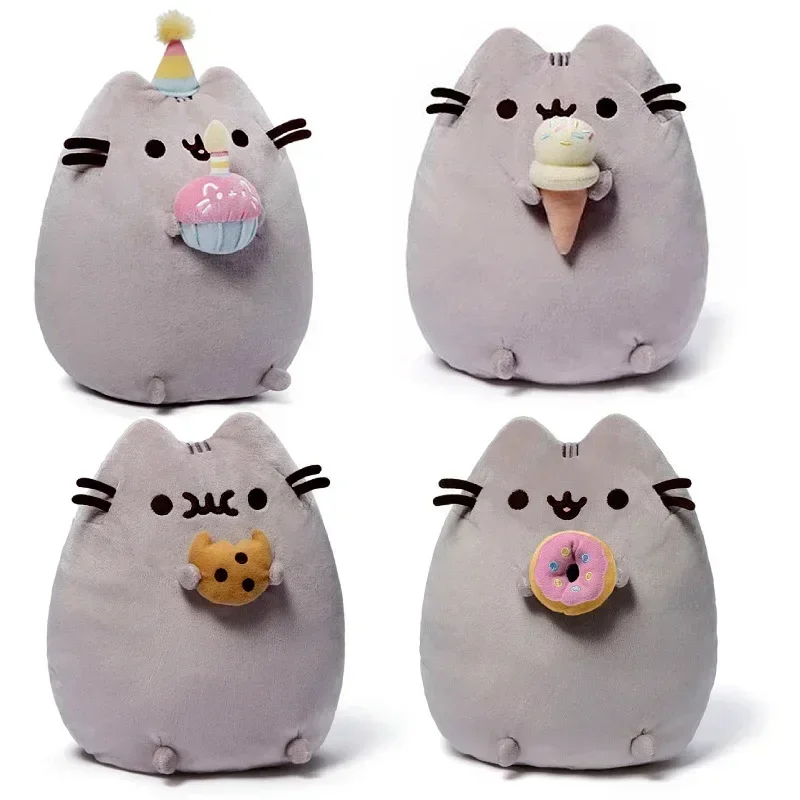 15cm Pusheen gato lindo relleno Donut unicornio Kawaii gato Anime relleno de dibujos animados Animal patatas fritas helado Pizza pastel gato niños regalo