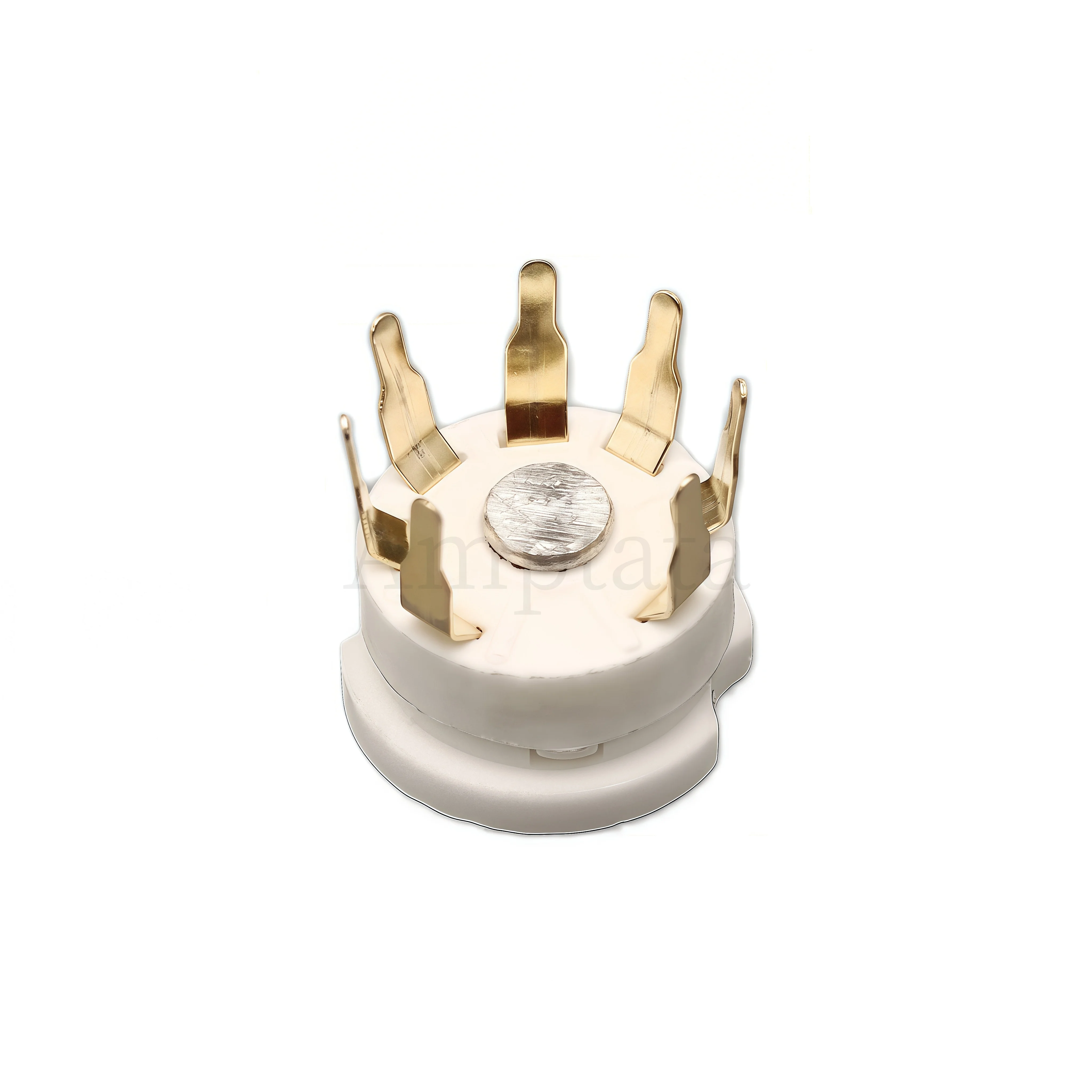 GZC7-Y 7-Pin Ceramic Tube Socket B7G PCB Mount Silver-Tone/Gold Plated for 6Z4 6J1 6J2 6X4 EAA91 EC92 - Valve Base Audio Amp DIY