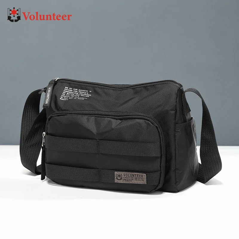 VOLUNTEER Men's Oxford Cloth Crossbody Shoulder Bag Man Fashion New Multipurpose Casual Commuter Phone Sling Cross Bags 1829-10