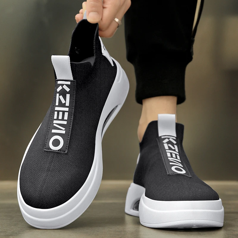 Men\'s Shoes 2023 New Trend Casual Shoes All Match Slip on Sneakers for Men Thick Sole Breathable Air Cushion Sports Board Shoes