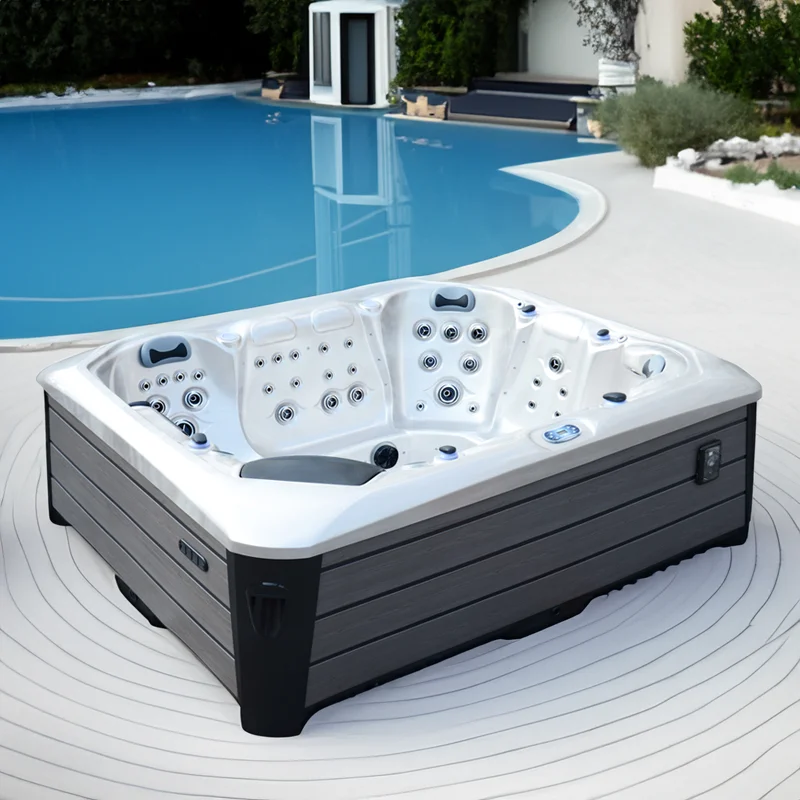 Sunrans Luxury 8 Person Acrylic Whirlpool Massage Bathtub With Hydrotherapy Jet Hot Tubs Outdoor Spa for Backyard