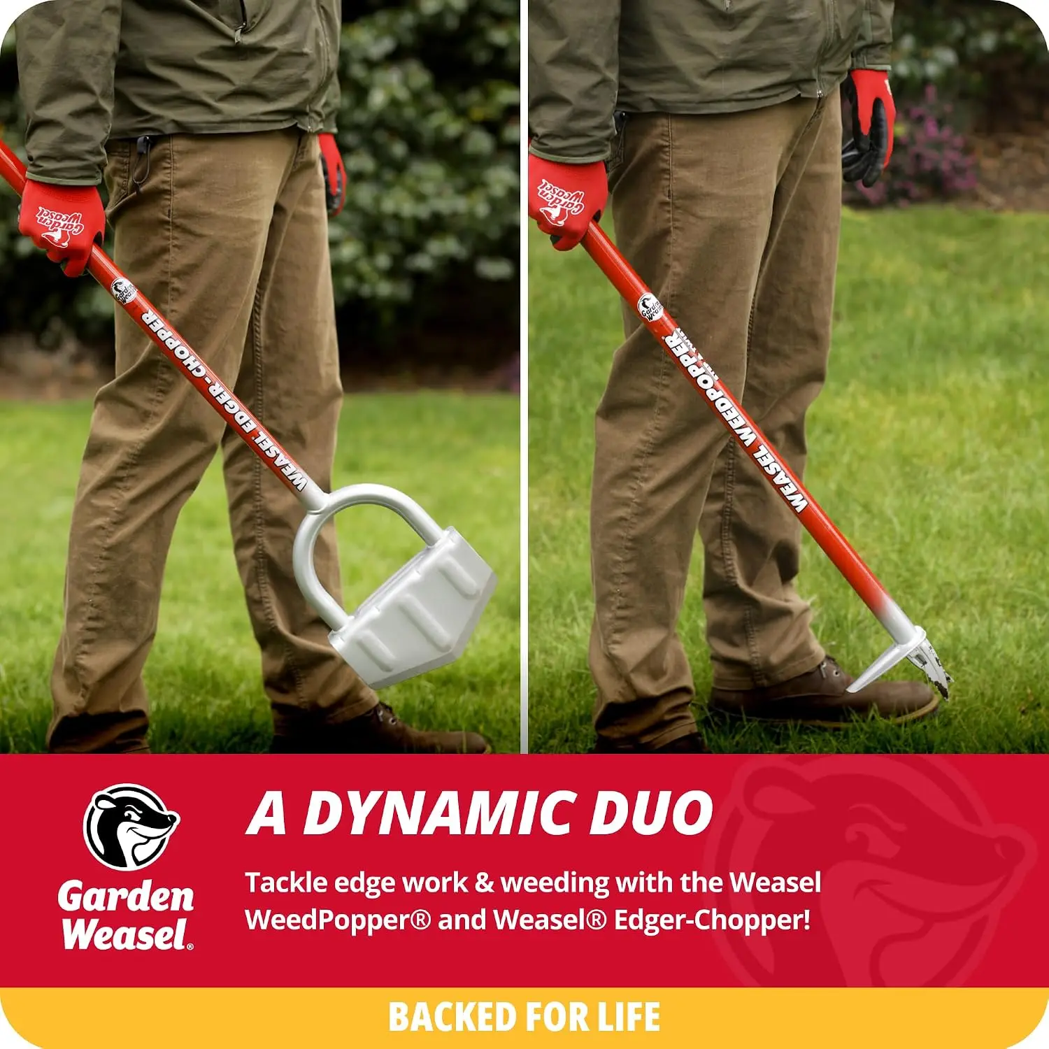 2-Piece Weed & Edge Kit | for Easy Weed Removal and Sculpting Garden Beds, Patios, and Sidewalks | Gardening Bundle for Lawn Care | 90710-A