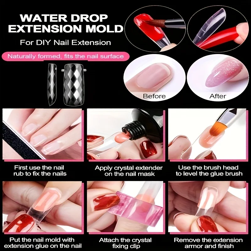 TP 120Pcs/Box Matte Nail Dual Forms For UV Gel Quick Building Mold Dual Form Top Mold False Nail Tips