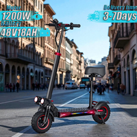 J11 Max Electric Scooter 1200W Motor 48V18AH Battery 10Inch Tires City Commuting Foldable EScooters Aldult  All Terrain Escooter