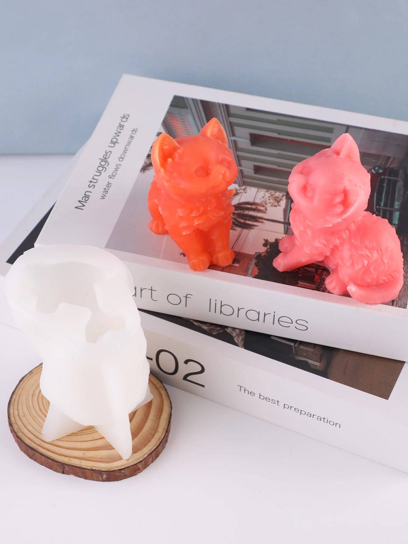 قالب شمع على شكل قطة؛ قالب جبس شمعة معطرة يدويًا؛ ديكور لرائحة المنزل. #4