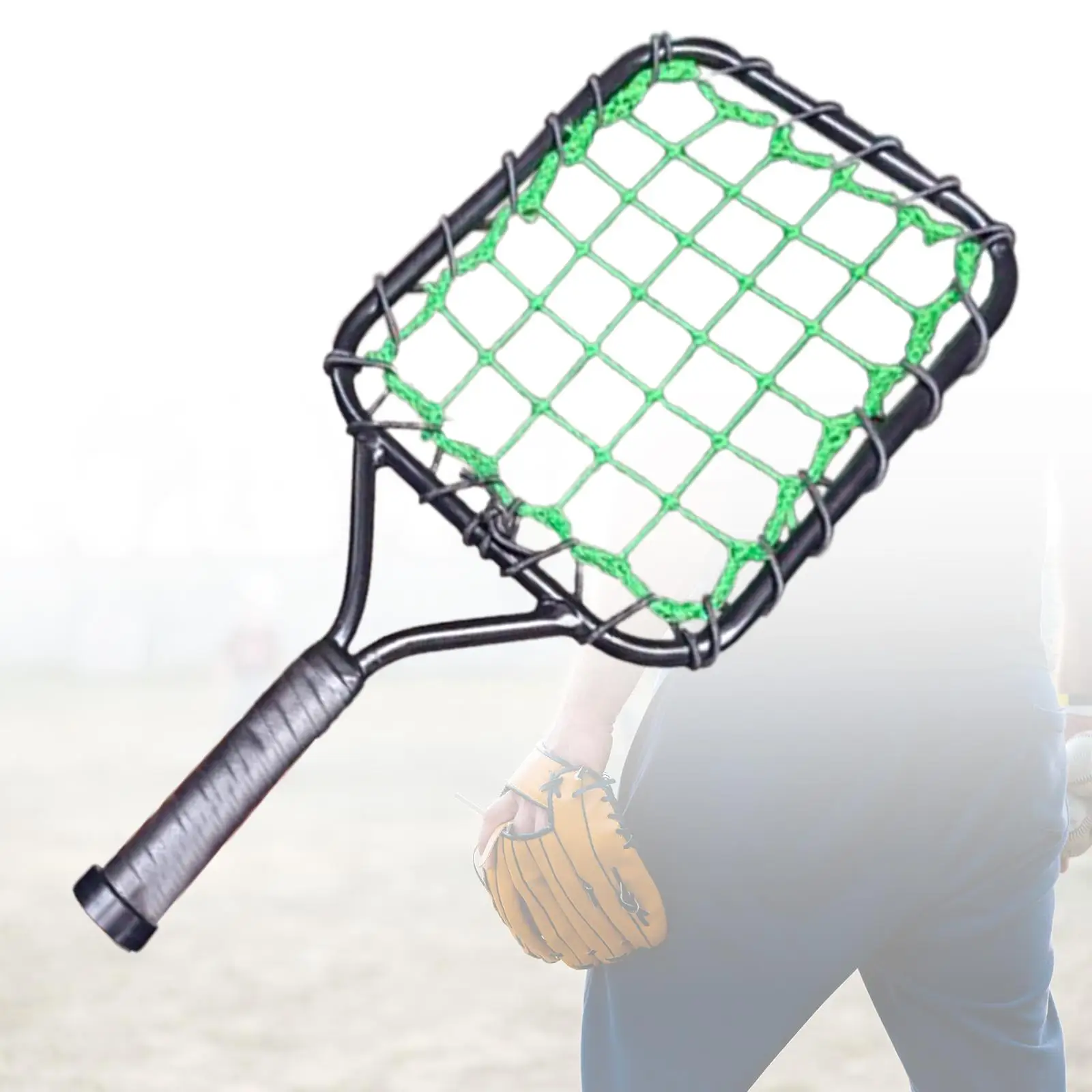 Baseball Racquet, Lightweight Iron Tube Frame Baseball Practice Racket, Accuracy Practicing Baseball Training Device