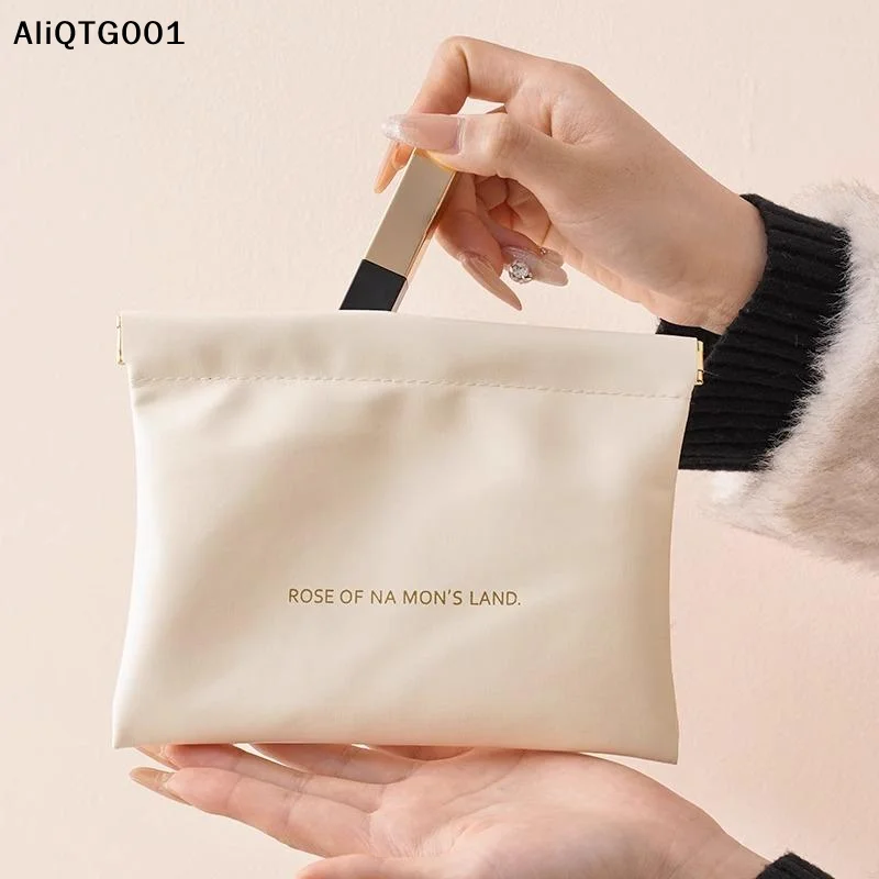 

Модная сумка-органайзер из искусственной кожи с автоматической застежкой, водонепроницаемая, портативная, для наушников, зарядных кабелей, косметики, помады, украшений