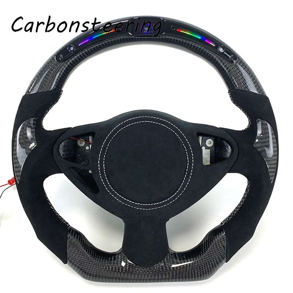 

Racing Car Style Design Suit for Nissan 370z Coupe 370 Z 350Z R35 GTR Vibration LED Customized Carbon Fiber Steering Wheel