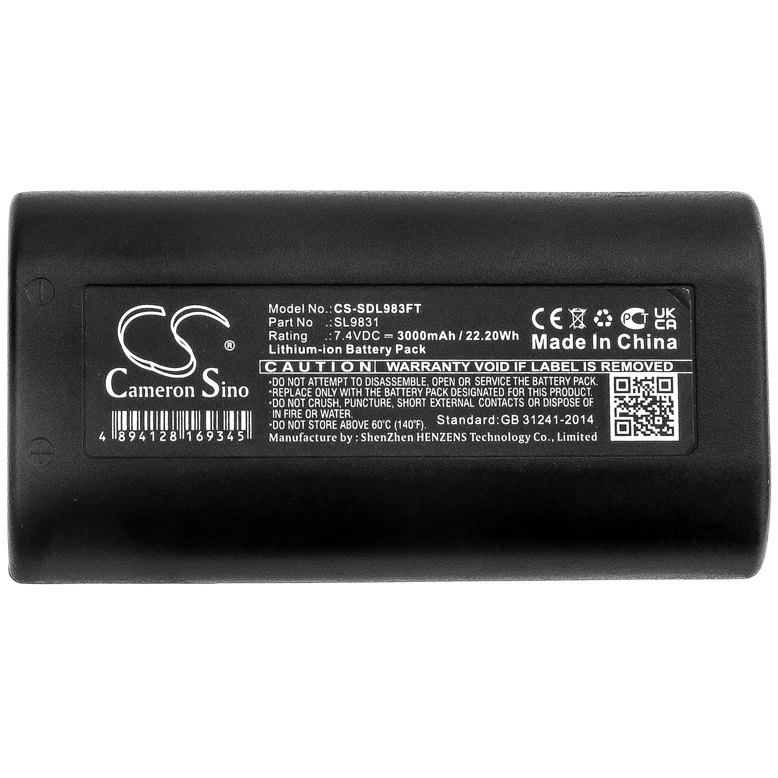 CS Replacement Battery for SeaLife Sea Dragon 1200,Sea Dragon 1500,Sea Dragon 2000,Sea Dragon 2100 PN:SL9831 3000mAh / 22.2Wh