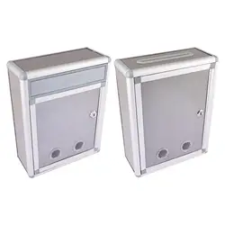Wall Mounted Mailbox Outside Newspapers with Key Suggestions Collection Box Rustproof Safe Blank Design Weatherproof Drop Box
