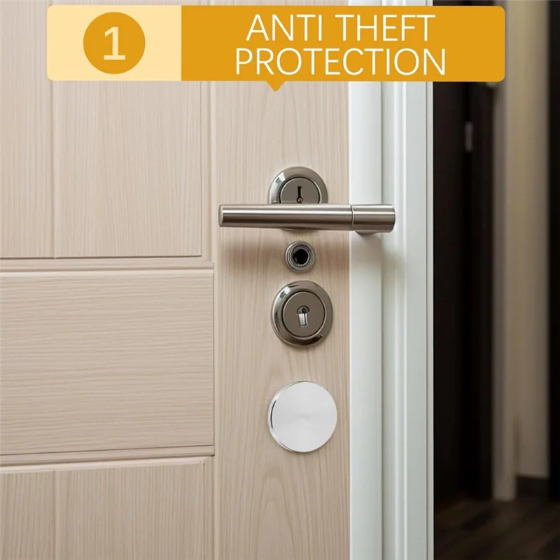 

2PCS Door Hole Cover Door Hole Filler Plate Stainless Steel Door Knob Plate, Increase Home Security On Entry Doors