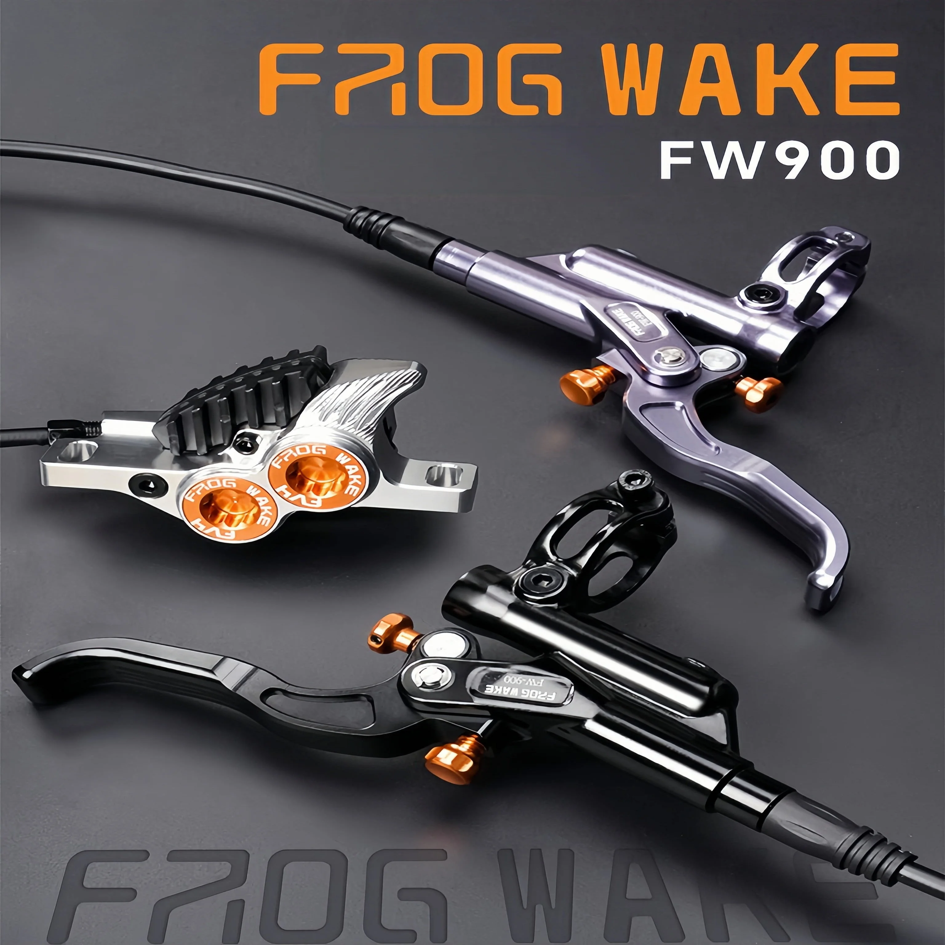 FROG WAKE FW900 MTB Hydraulic Disc Brake 4 Pistons 950/1650mm Front and Rear Fit for Shimano Surron MAGURA Bicycle Brake Kit