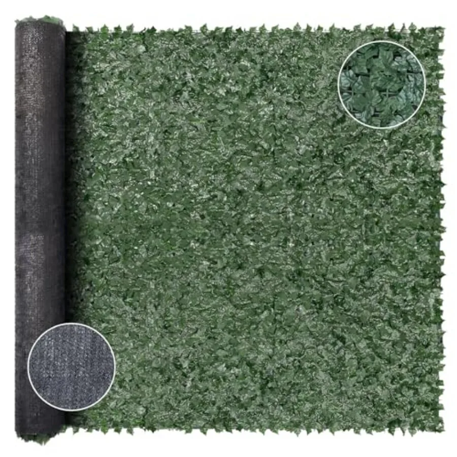 

Large Artificial Ivy Privacy Fence Fau Ivy Vine Leaf Fence Panels with Mesh Cloth Backing Greenery Privacy Fencg Wall Screen fo