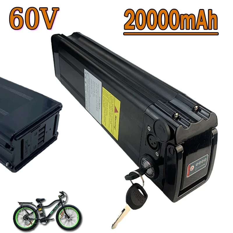 

60V 20Ah Seat Tube Silver Fish 18650 Li-ion Battery For Electric Bike Bicycle Bicycle battery