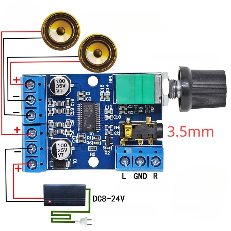 SOTAMIA 30Wx2 High-power Mini Amp Hifi Stereo Digital Amplifier Audio Board Home Theater Power Amplifier Amplificador De Som