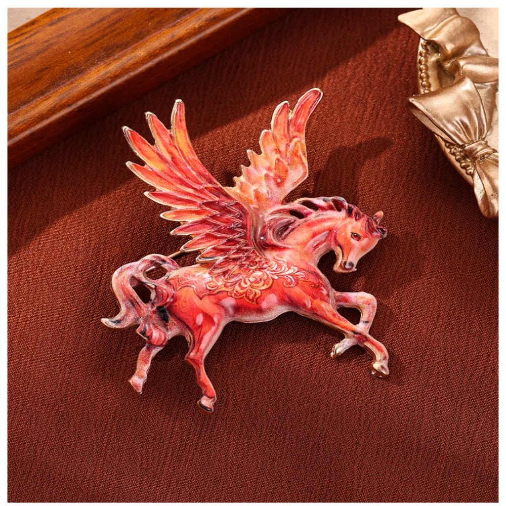 Flying Horse Brooch Adjustable Zodiac Horse Brooch Unicorn Brooch Pin Multifunctional For Gift Friendship Women