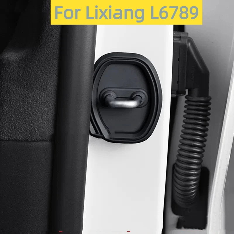

For Leading Ideal LiXiang L6 L7 L8 L9 2022-2024 Silicone Car Door Lock Latches Cover Auto Door Lock Protect Noise Induction