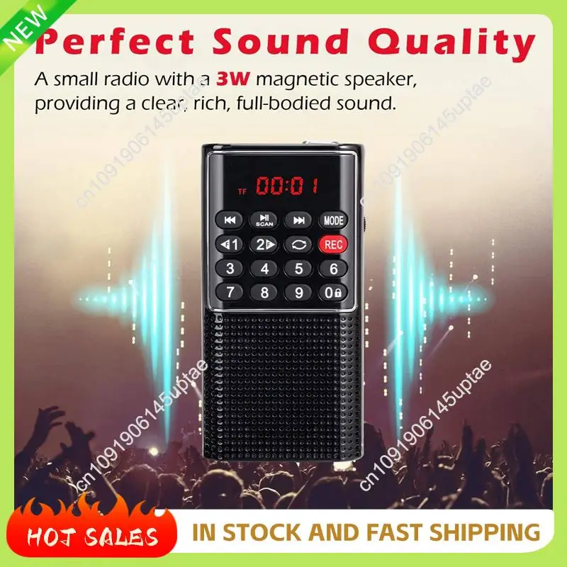 

N88R 3X Pocket FM Walkman Radio Portable Battery Radio With Recorder, Lock Key, SD Card Player, Rechargeable Sound Recorder