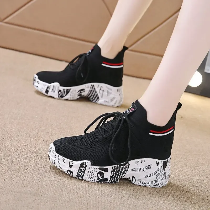 Shoes for Womens Sneakers Women's Designer Shoes Tennis Female Woman Fashion Trainers Heels Fall Winter Knitting Platform Shoe