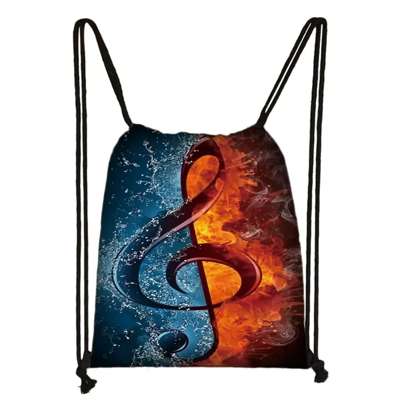 Sac à dos Piano/guitare pour femmes, sac de voyage à cordon pour Notes de musique, sac de rangement pour adolescents garçons filles, sac à livres pour enfants