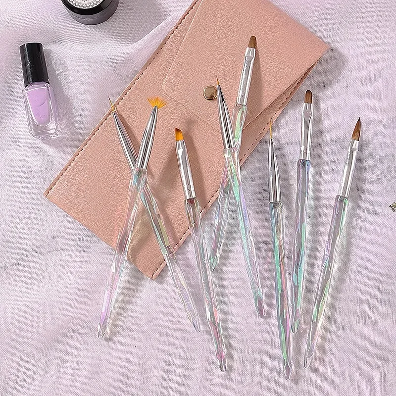 Japanese Style Gel Nail Art Brush Set Professional Detailing Line Painting Ombre Fan Blending Tool Kit nail supplies