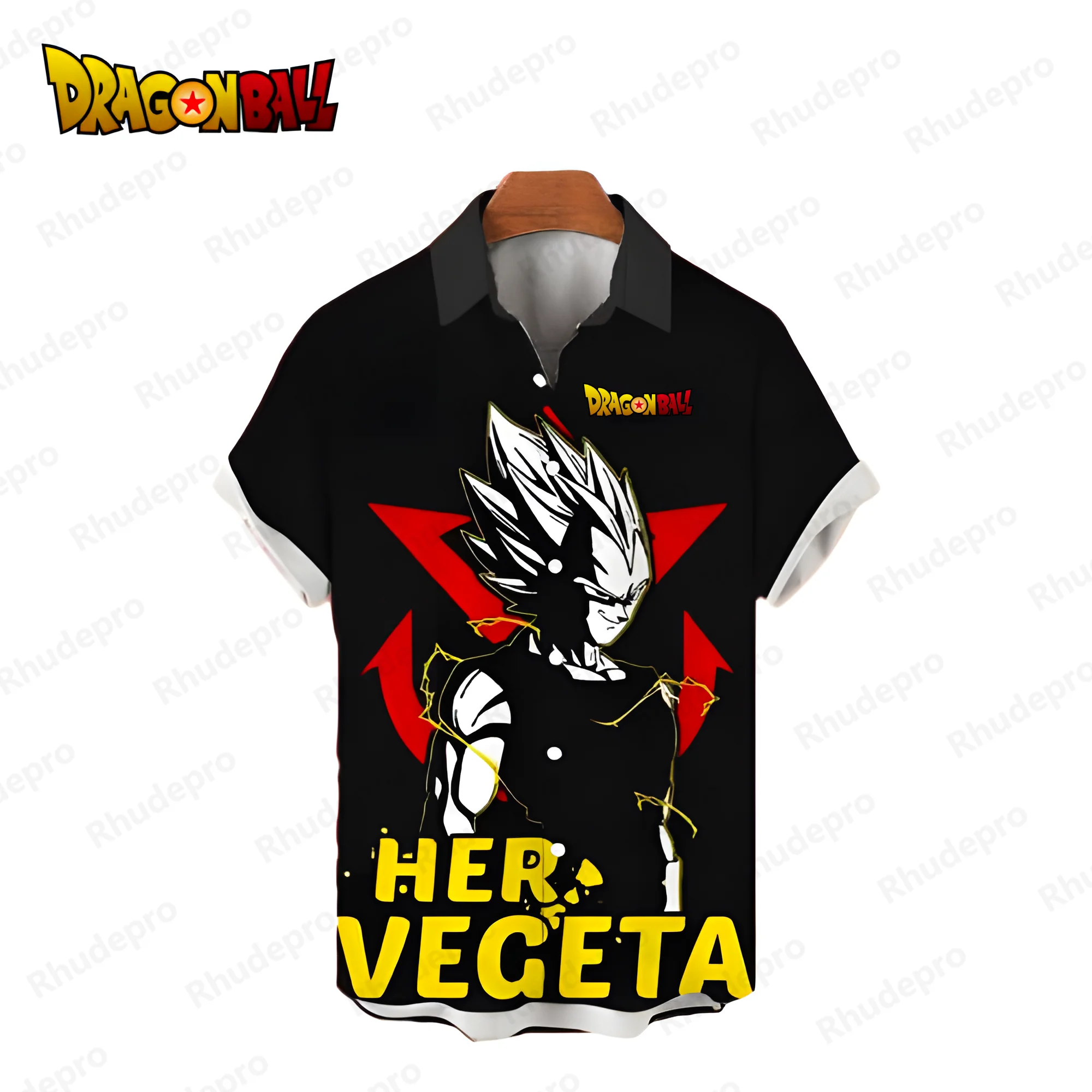 

2024 Dragon Ball Z Vegeta Men's Shirts Y2k Cool Streetwear Fashion Beach Style Men's Social Shirt Anime Aesthetic Clothing Goku