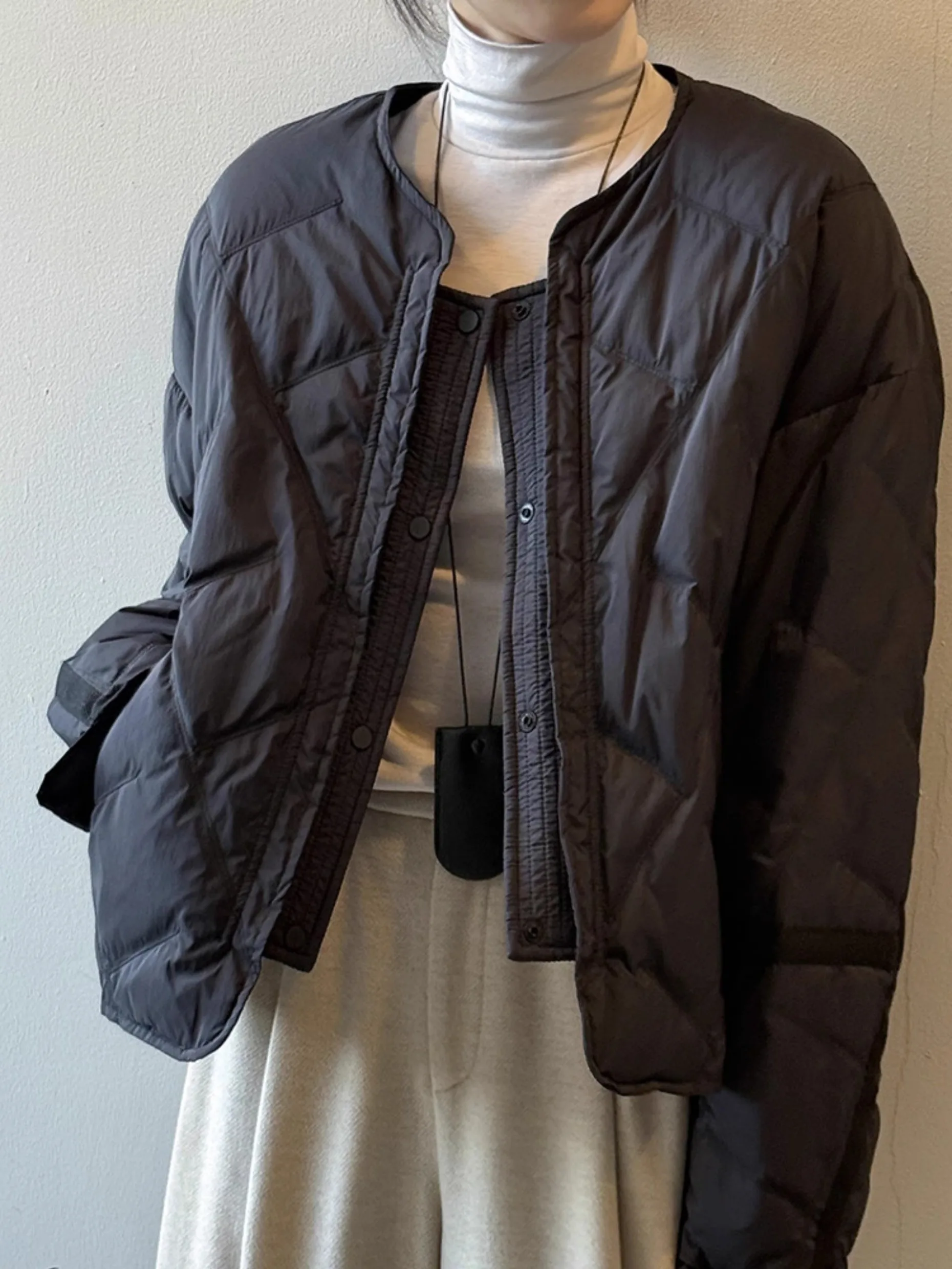 

ort Puffer Jaet, женская хлопковая пуховая одежда Bread Sle Long Sve, теплая верхняя одежда свободного кроя, корейская версия, зимнее новое поступление