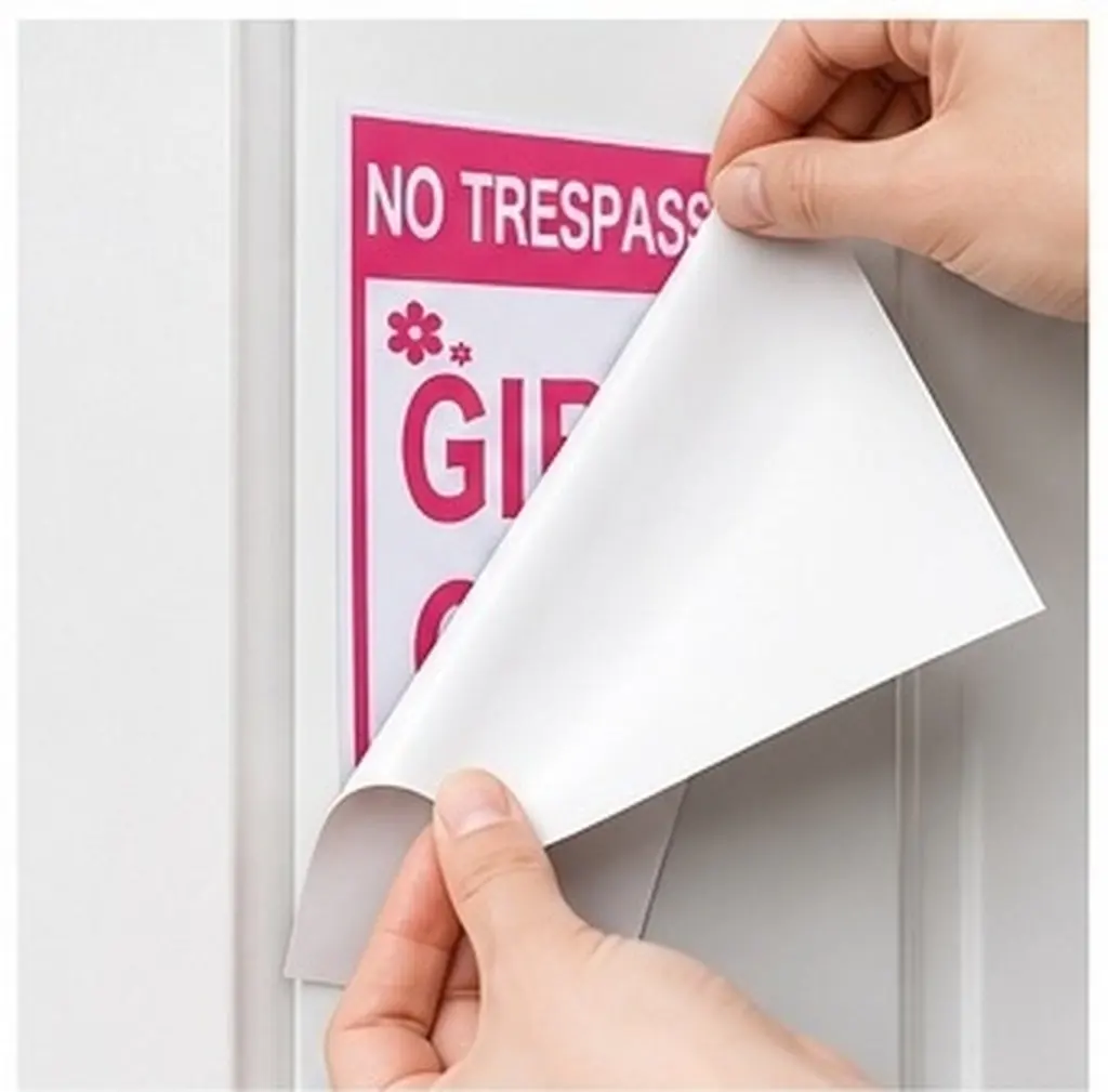 Door Sticker No Trespassing Decorative Bathroom Lounge Changing Room Wall Decor Easy Install Room Wall Stickers
