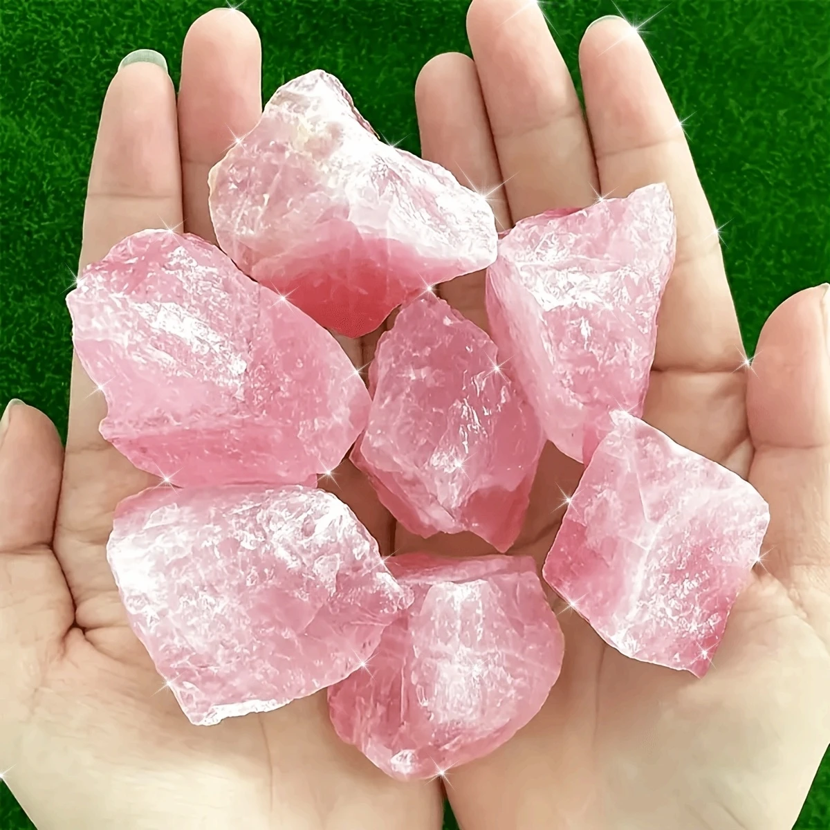1PC Raw Rose Quartz, Natural Unprocessed Pink Rocks,  Plant Decorations, Jewelry Making, Handicrafts, Rock Collection, Decor.