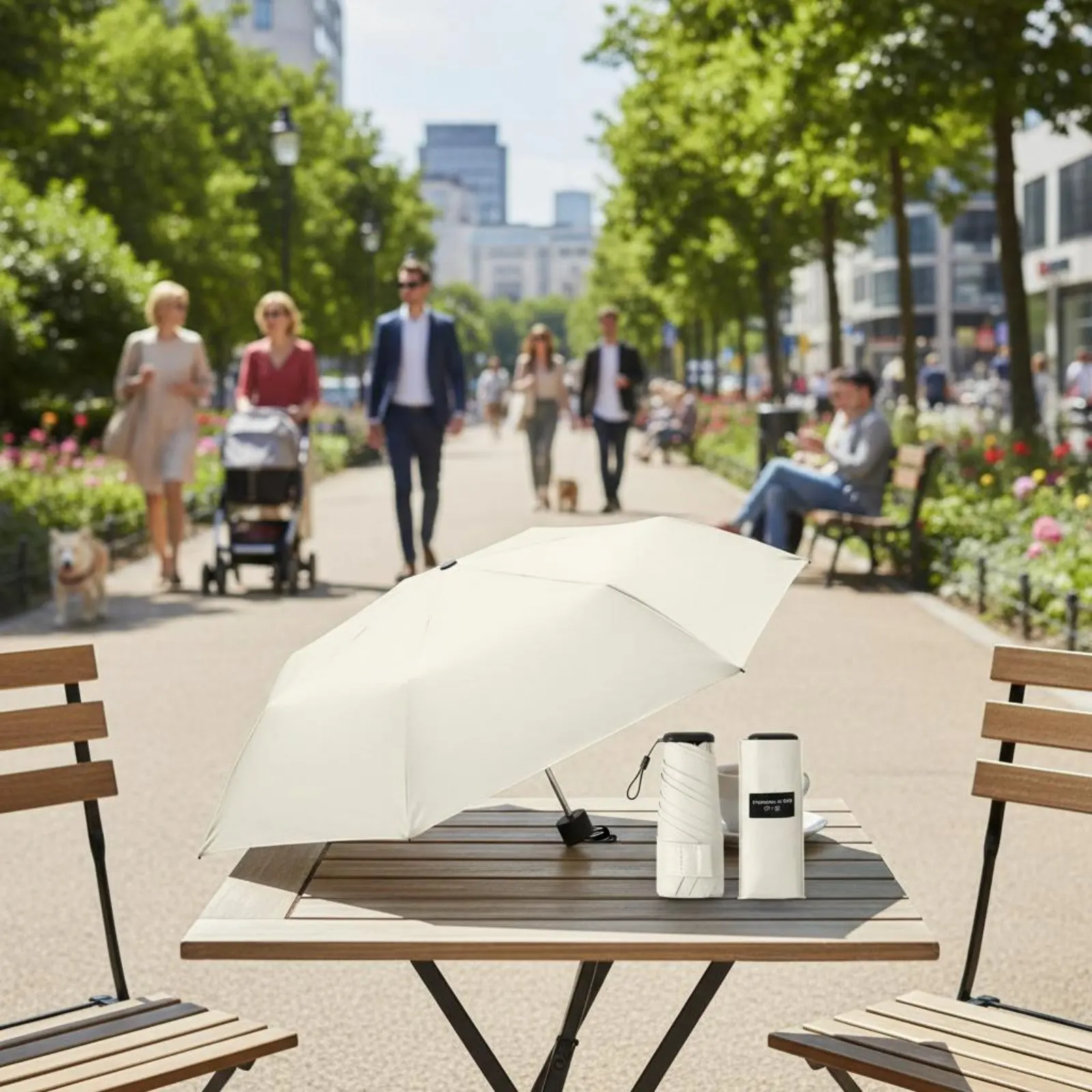 

5-Fold Mini Sun Umbrella Wind Resistant Featherweight Pocket Umbrella Carbon Fiber Sunshade Reinforced Frame Waterproof