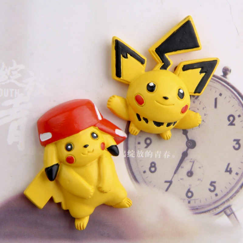 Pokemon Kawaii Pikachu Action Figure Creative 3D Fridge Magnet Cartoon Anime Magnetic Sticker Kitchen Accessories Souvenir Gifts