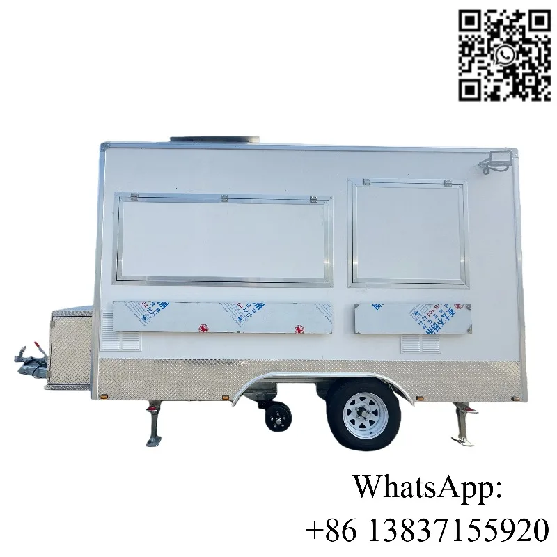 Custom EU Standard Catering Trailer Mobile Food Truck Pizza Ice Cream Burger Hot Dog Full Equipment