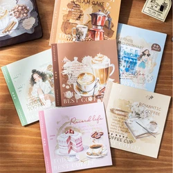 Mr. Paper, 6 Styles, 10PCS/bag, PET Large-sized Stickers, Coffee Themed Creative Collage Scrapbook, Phone Case, Water Cup