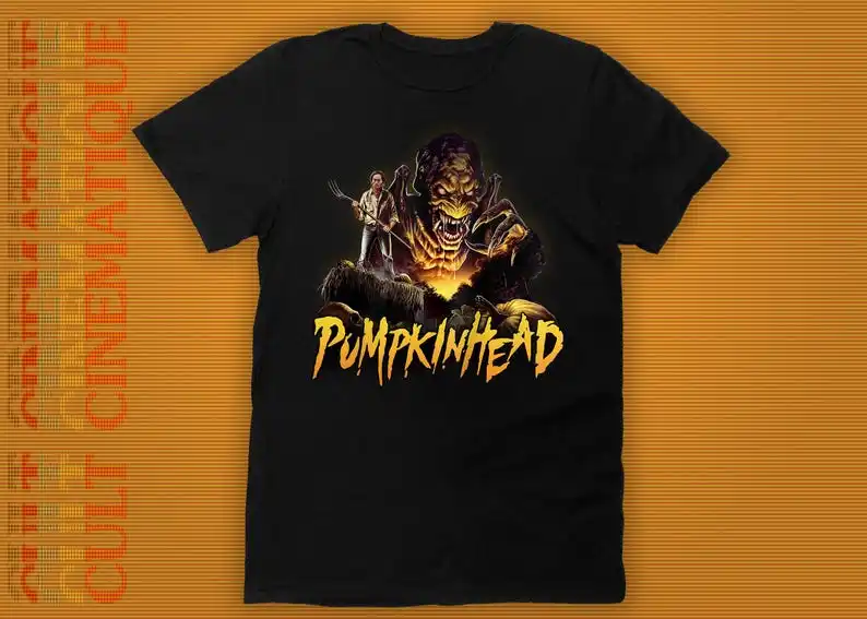 Pumkinhead Puppet Master Cult Movie T-Shirt Horror Stan Winston Candyman Fangoria Shirt 80's Slasher Tee Pumpkin Head VHS Vintag