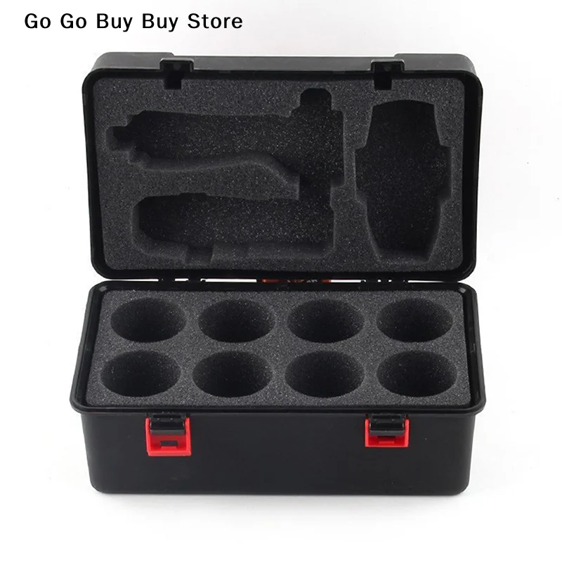 【ST】1pc Receiving Box With Foam Portable Toys Storage Case Black Plastic Storage Box For Burst Gyro And Launcher Gift For Kids
