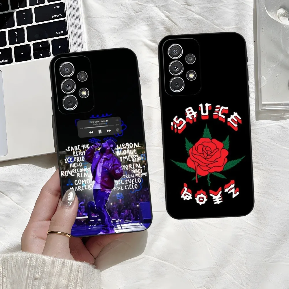 Eladio Carrion Sauce Boyz Rose Phone Case for Samsung Galaxy S23 Ultra S24 S22 S20 Fe S21 Plus A54 A34 A24 A53 M54 Note 20 Cover