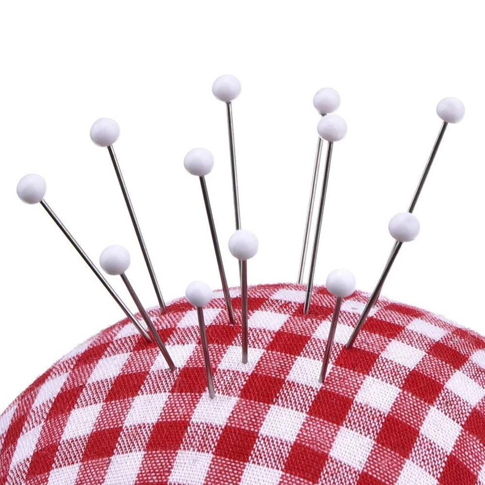 

500pcs Glass Head Pins 4mm Colorful Beads Sewing Quilting Embroidery Straight DIY Corsage Craft Supplies Pin Cushion Accessories