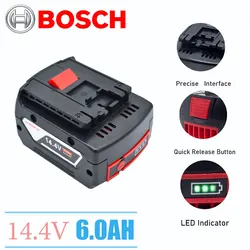 14.4V 6000mAh rechargeable lithium battery suitable for Bosch GBH GDR GSR 1080 DDS180 BAT614G BAT607 BAT607G electric drill