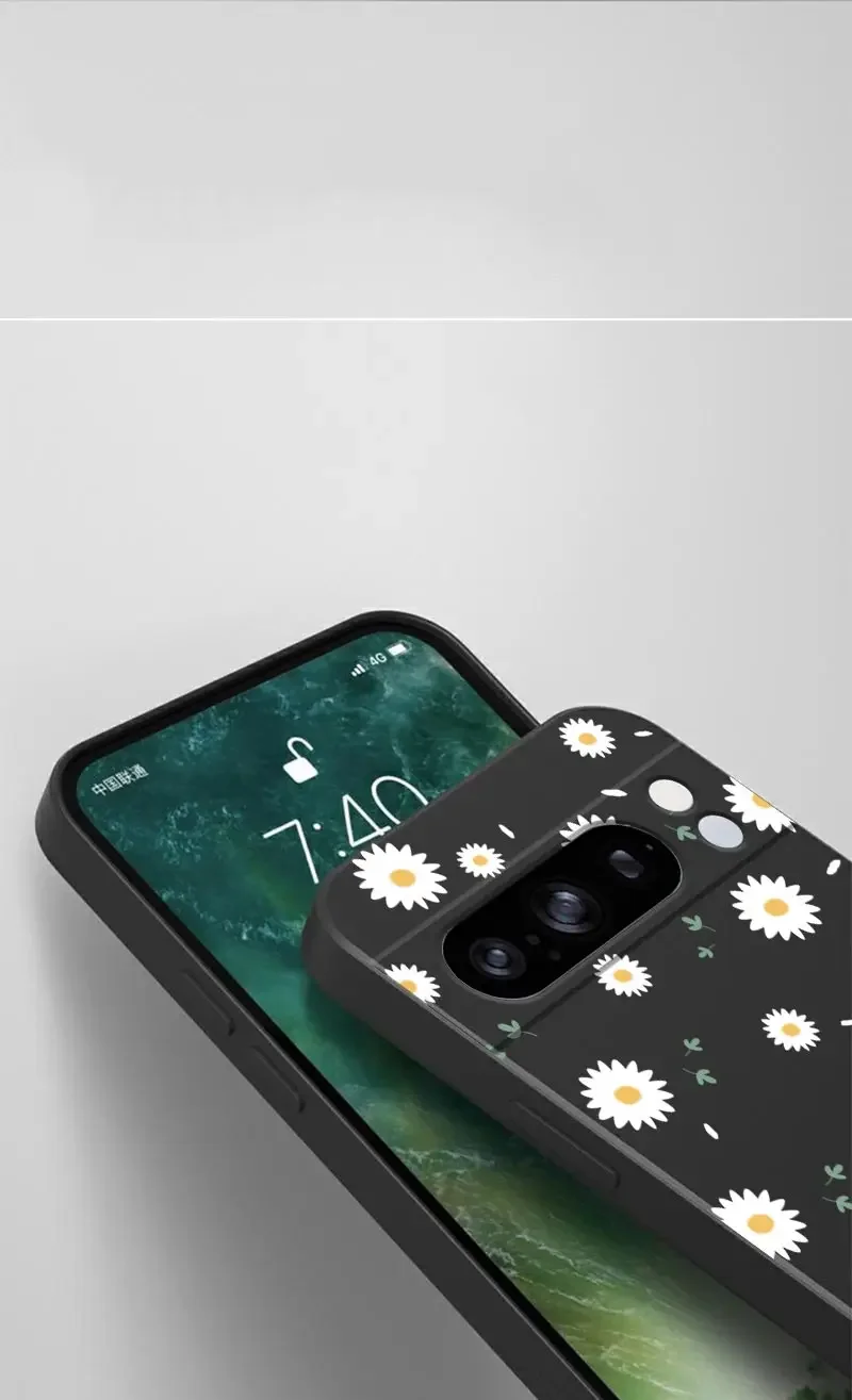Pixel 8 Pro White Flower Bracelet Silicone Phone Case For Google Pixel 8Pro 8 8A 5 3XL 3A 4 4A 5 7 7A 6 6A 9 9Pro 9ProXL Cover