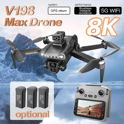 Para Xiaomi V198 MAX GPS Drone 8K HD fotografía aérea Cámara Dual sin escobillas Quadrotor láser evitación de obstáculos aéreo óptico