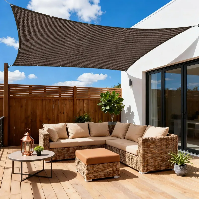 Coffee Shade Net Sun Shade Cloth Heavy Duty Garden Patio Balcony UV Protection Privacy Fence Screens