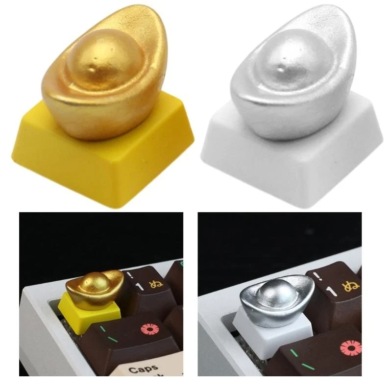 3D -смола Keycap Golden/Silver Dollar Form