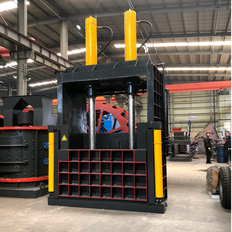 Customized Automatic Vertical Hydraulic Baler Waste Compression Machine For PET Plastic Bottles Cardboard Carton Baling