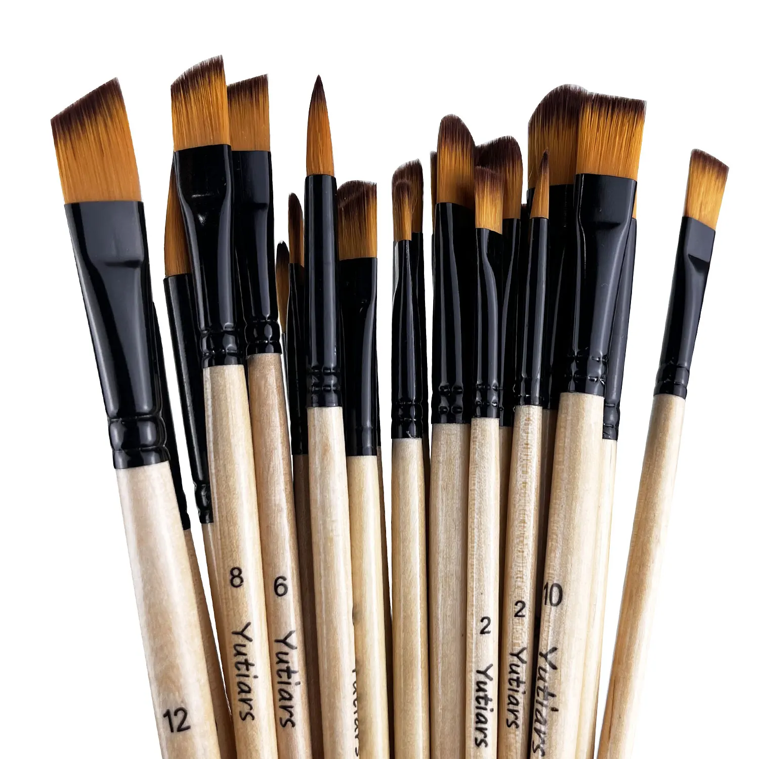 

Yutiars Professional Artist Paint Brush Set - 6 PCS, Nylon Bristles for Watercolor, Acrylic, Oil Painting, Crafts & Face Body