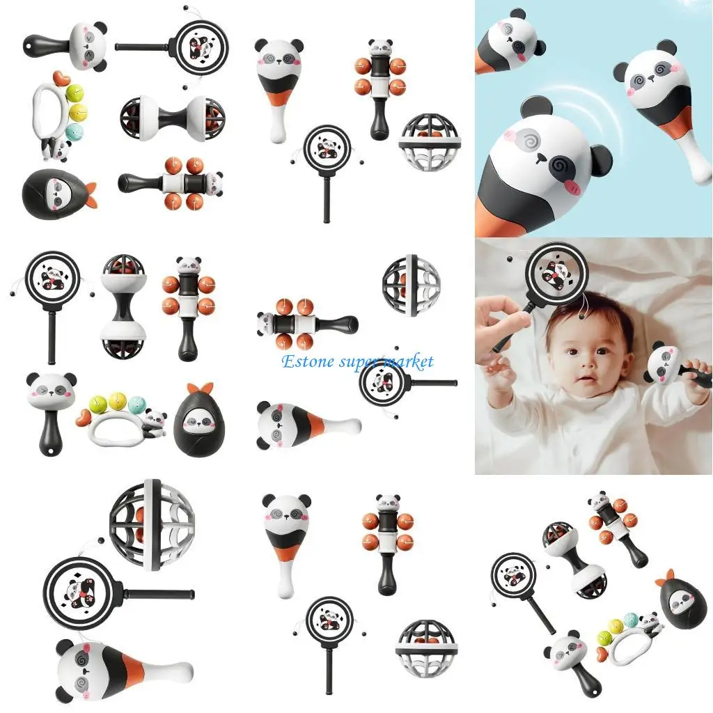 090B Baby Shaker Panda Rattle Toy Baby Shaker Stroller Cartoon Instrumento musical Gostar
