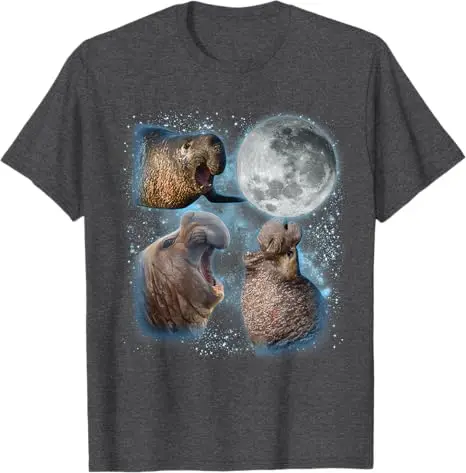 Elefanten- und Seehunde-Liebhaber, Galaxie, Mond, Wildtier, Zoologe, T-Shirt, Y2k, ästhetische Kleidung, Neuheitsgeschenk, Streetwear, personalisiertes T-Shirt – Detail 4