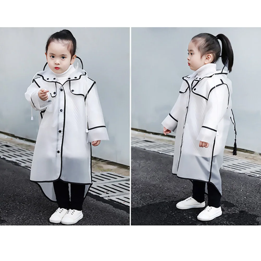 

Portable Children's Poncho Ponchos for Kids Rain Jacket Overalls Raincoat with Hood