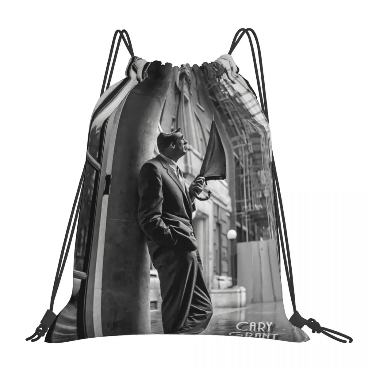 Cary Grant Rucksäcke Mode tragbare Kordel zug Taschen Kordel zug Bündel Tasche Sporttasche Bücher taschen für Mann Frau Schule