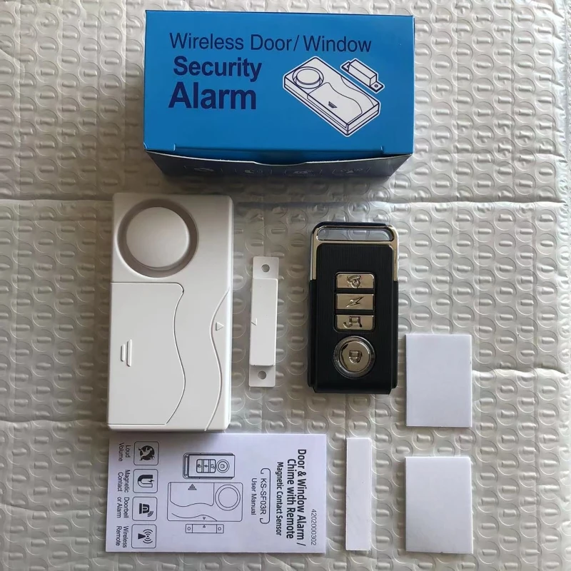 

108dB Magnetic Sensor Wireless Door Alarms with Remote Control Doorbell Open Alarm Security Delay Loud Anti-Theft Window Alarm